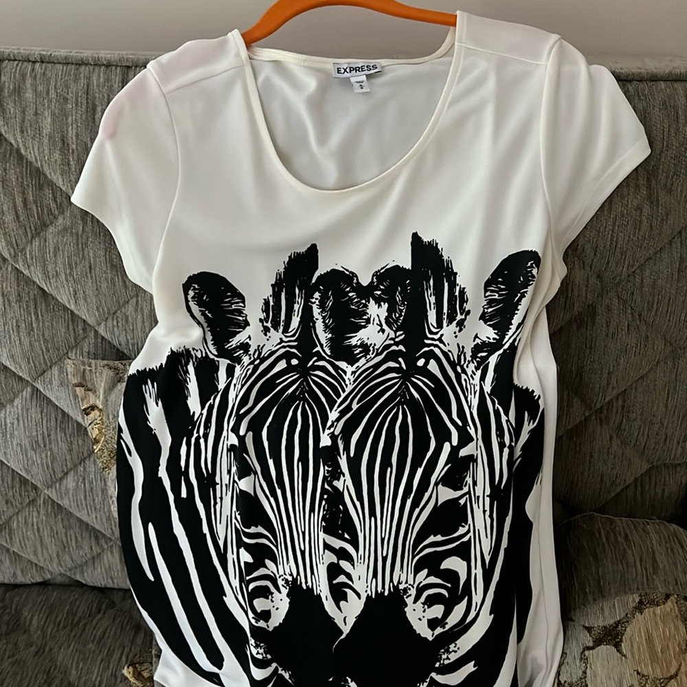Express Two Zebra Short Tee